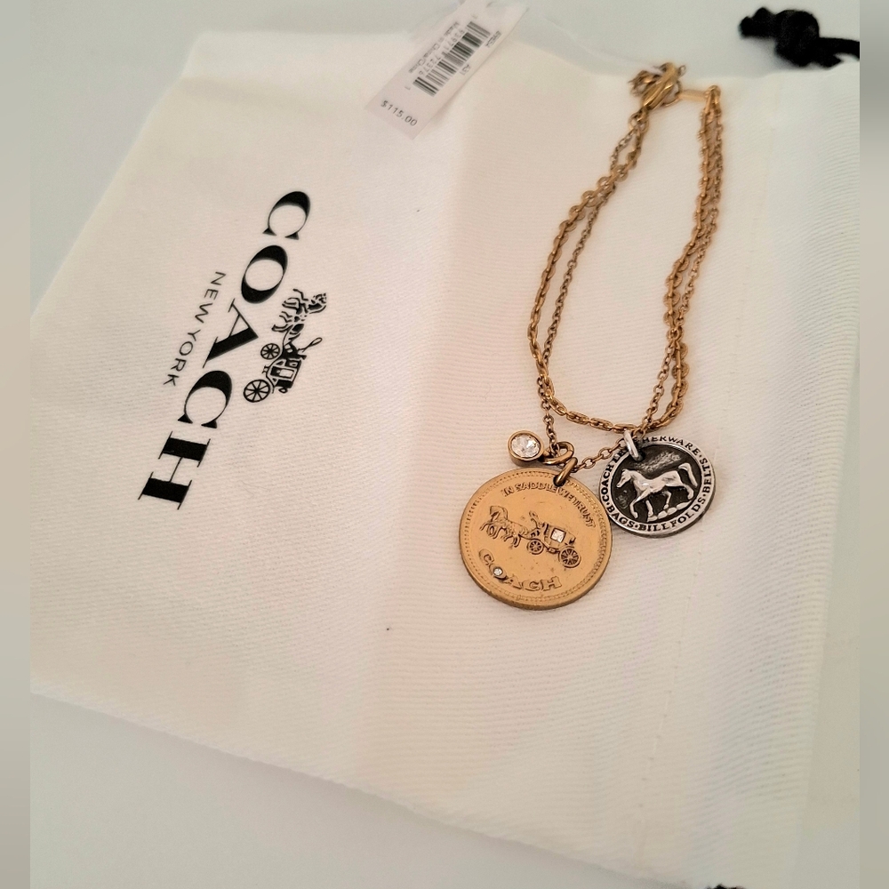 NWT✨️ Coach Horse & Carriage Coin Bracelet Classic Signature 89854 A31